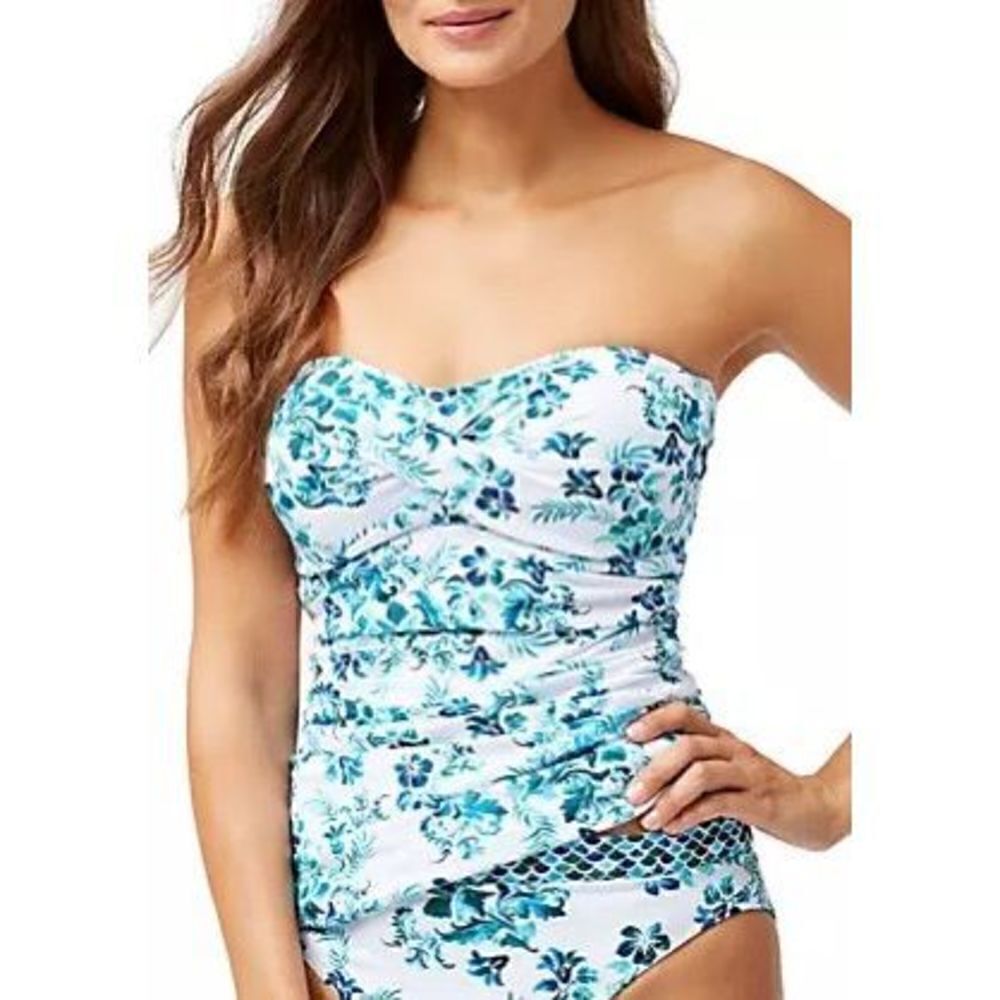 New. Tommy Bahama blue print swimsuit. MSRP $119. Size 4 - Picture 3 of 8